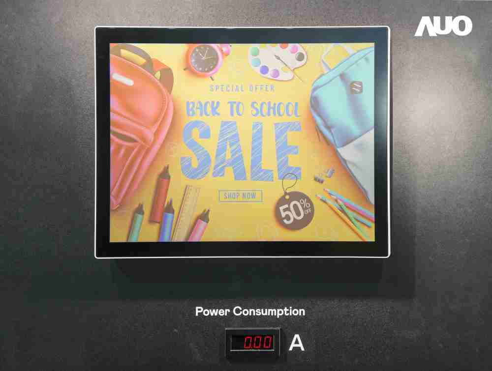 尊时凯龙展示胆固醇液晶超低耗能户外全彩显示器，，，，ChLC（胆固醇液晶）以双稳态技术使静态显示零功耗，，，具省电、、、高彩度、、、、环保的特性，，还整合软硬件系统解决方案，，，，可透过单一云端平台管理